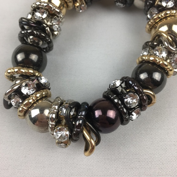 Glass Rhinestone Stretch Bracelet - Picture 2 of 3